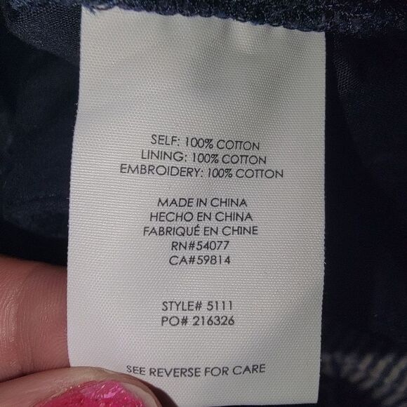 CAbi Eyelet Mini Skort in Navy Blue 5111 size 6 - Picture 5 of 7